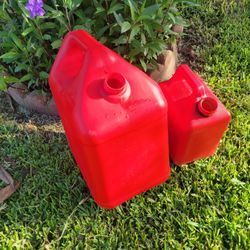 Two Red Gas Cans