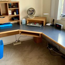 Desk - Large Sturdy Wooden Furniture