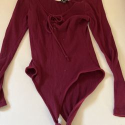 Medium burgundy bodysuit