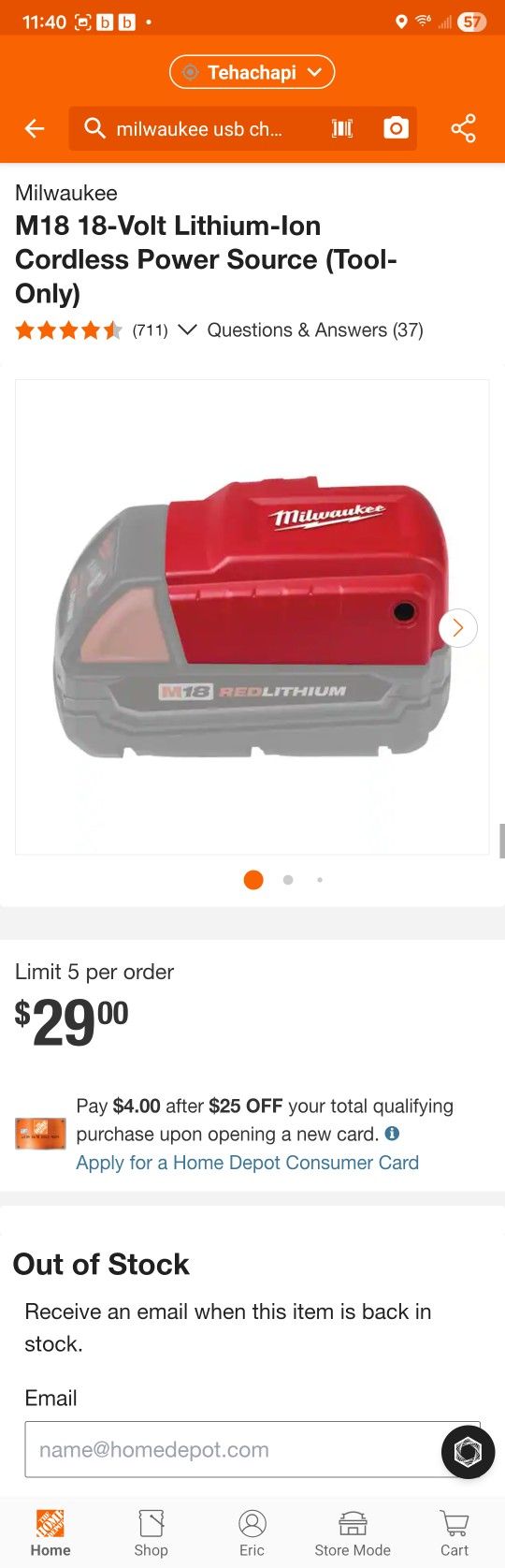 Milwaukee M18 USB Power Source 2 Available