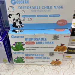 Kids Children’s Disposable Face Mask 50pcs 6-14years Old