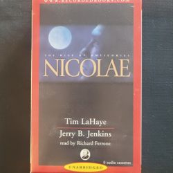Audio Book UNABRIDGED: NICOLAE: THE RISE OF ANTI-CHRIST by Tim LaHaye and Jerry B Jenkins. #4 in the LEFT BEHIND SERIES. 7 cassettes. 
