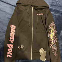 Chrome Heart Hoddie Pink