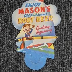 Masons Root Beer Cardboard Bottle Topper 