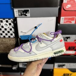 Nike Off White Dunk Low Lot 47 size 9 VNDS