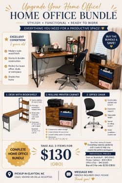 Office desk/chair and file cabinet