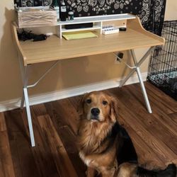 New Oak white writing desk