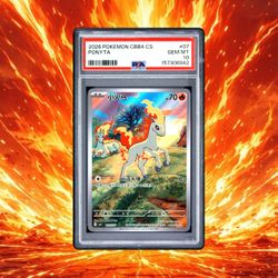 Pokemon Gem Pack Volume 4 CBBC4 Simplified Chinese Ponyta Art Rare AR 0107/07 PSA 10 SLAB Card FS/FT