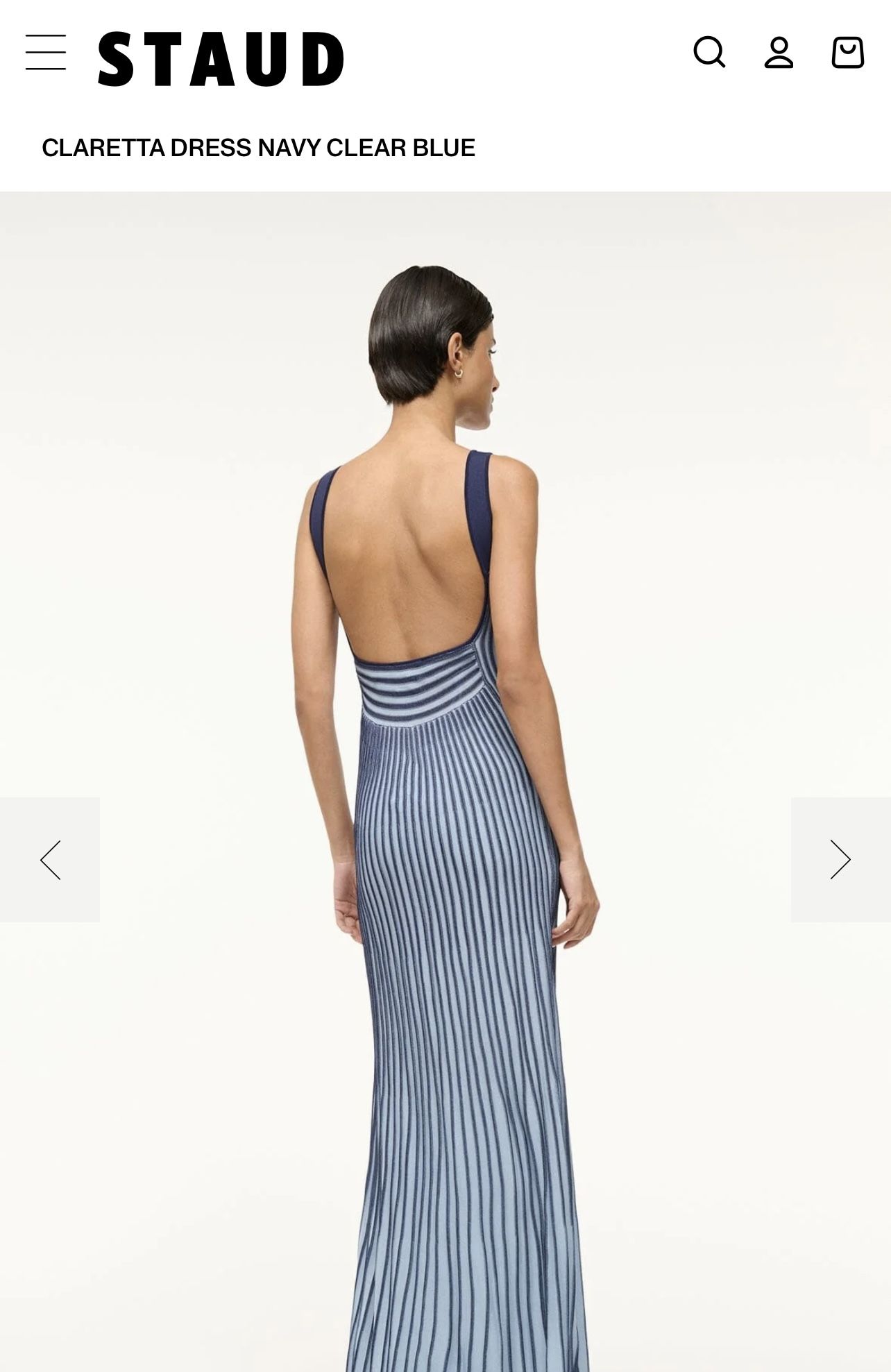 STAUD Dress Claretta( Blue And Burgundy Details) for Sale in Nuevo, CA -  OfferUp