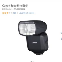 Canon Speedlite EL-5 Flash in Black SKU# (contact info removed)7
