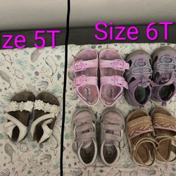 Toddler Girls Shoes - Sizes 6T And 5T 