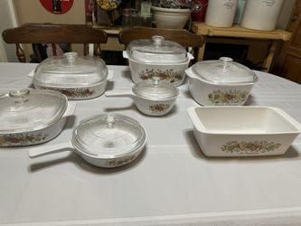 Vintage Corning Ware Spice Of Life Cookware Set 