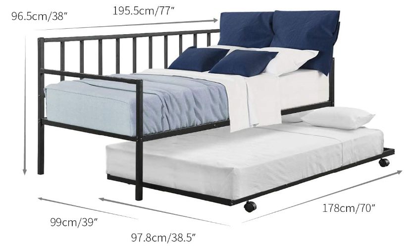 Trundle Bed w/mattresses - Twin