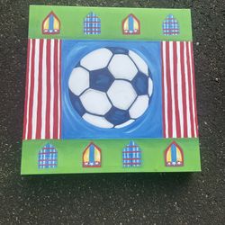 Soccer Canvas Picture 18”x18”
