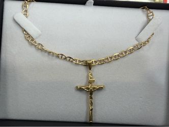 Figaro Necklace with Jesus Pendant