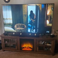 70 Inch Samsung/Vizio V51 Model, Electric Fireplace & Vizio Surround Sound System
