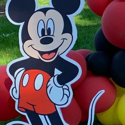 Mickey Cutout Backdrop Prop And Number One  Cutout