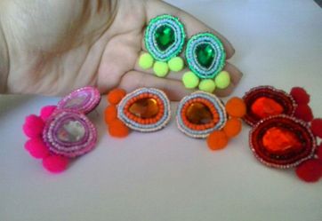 BEAUTIFUL HANDMADE GIPSY EARRINGS - BELLOS ARETES ARTESANALES GIPSY HECHOS A MANO