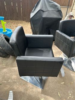 Black Hydraulic Salon Barber Chair