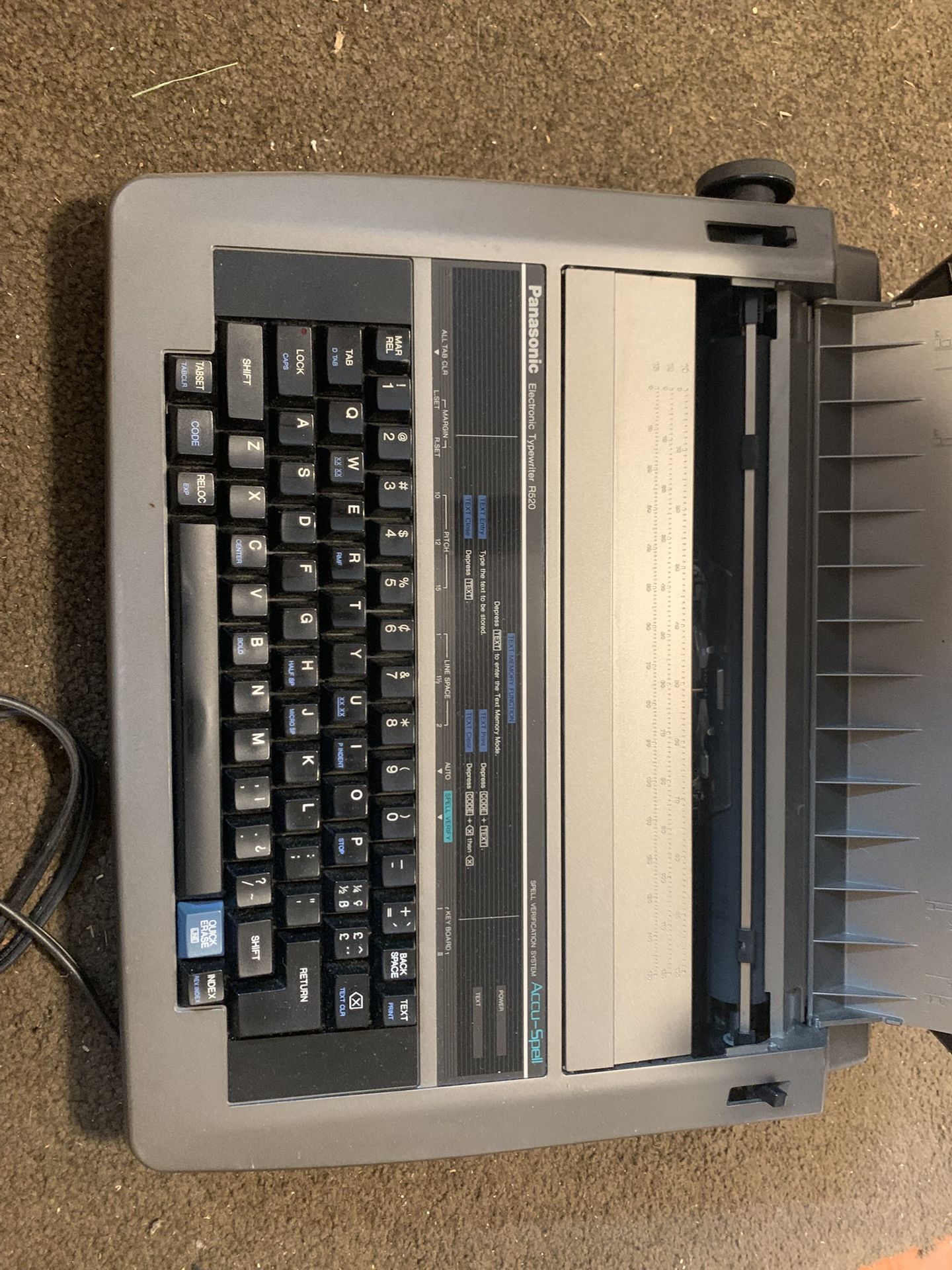 Panasonic Portable Typewriter.