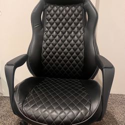 Stable Black Faux Leather Office Chair