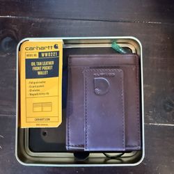 Carhartt Oil Tan leather Front Pocket Wallet 