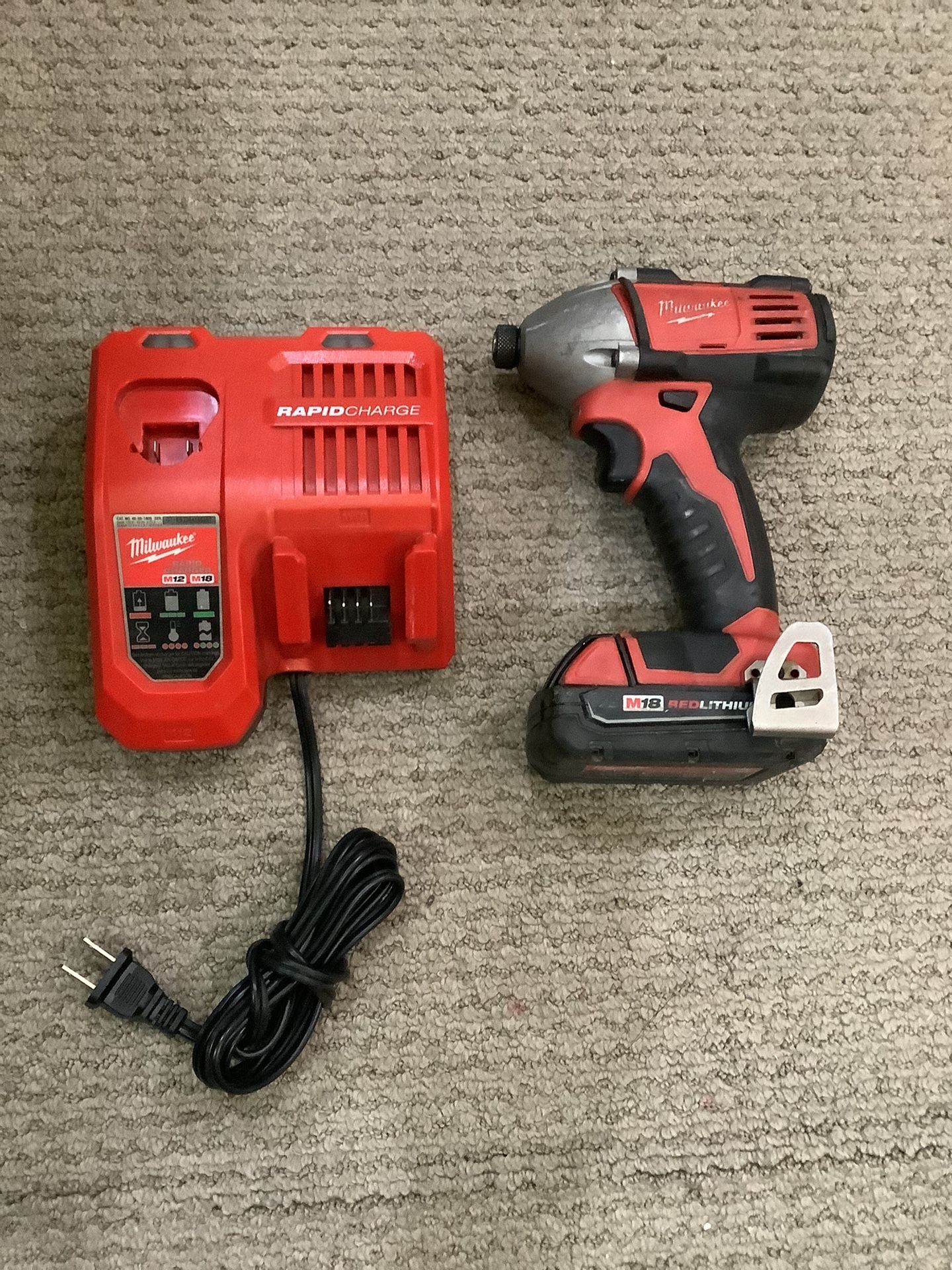 Milwaukee M18 Impact Driver With Battery & Charger