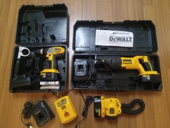 New Dewalt Tools, Drill, Flashlight, Sawzall And Batteries