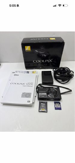 Nikon COOLPIX S570 Digital Camera WORKS PERFECT w/Manual,Battery,Charger,Box,SD