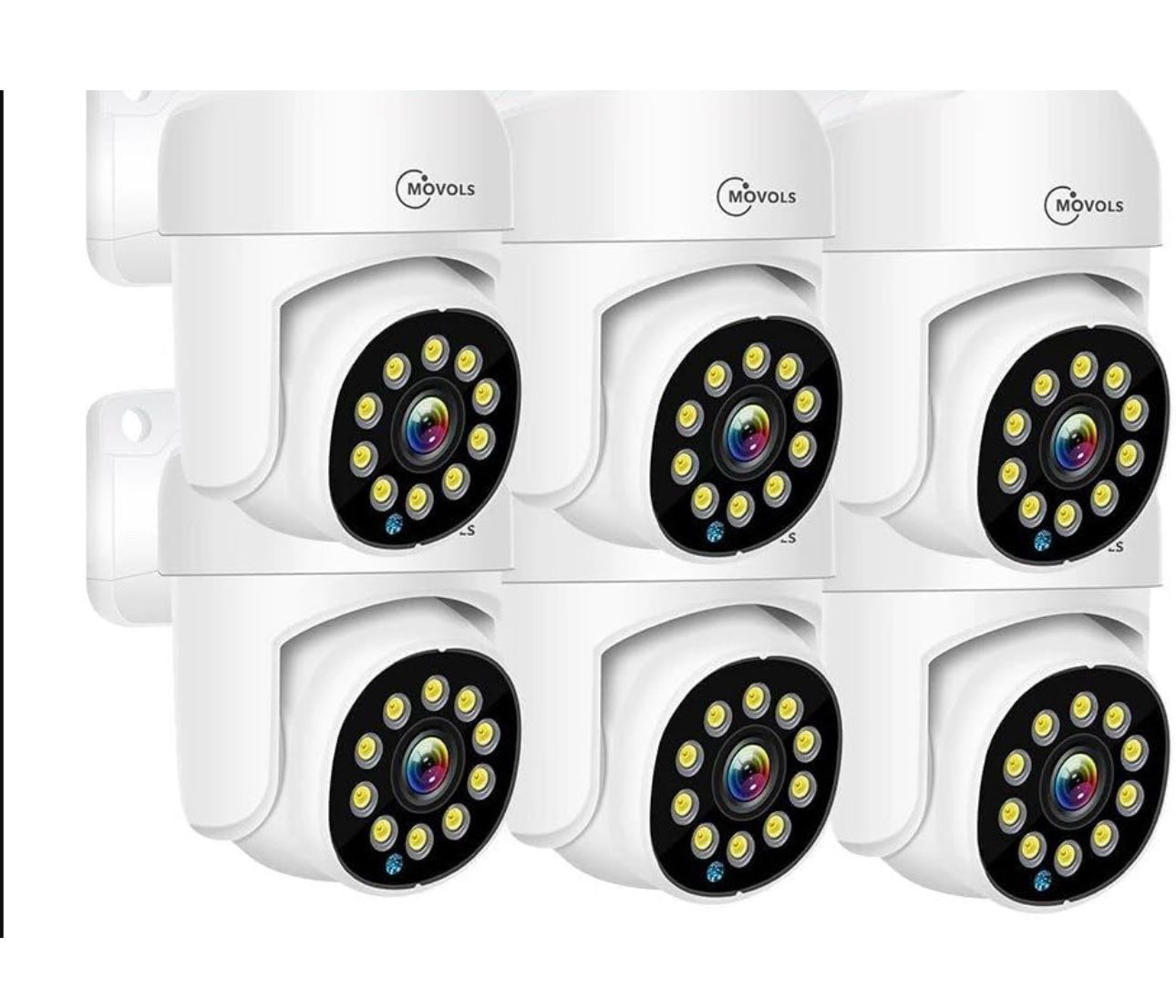 IP Camera System for Home Security, 8 Channels 720P HD Video, 1080P Recording, Night Vision, Motion Detection with 6X Cameras