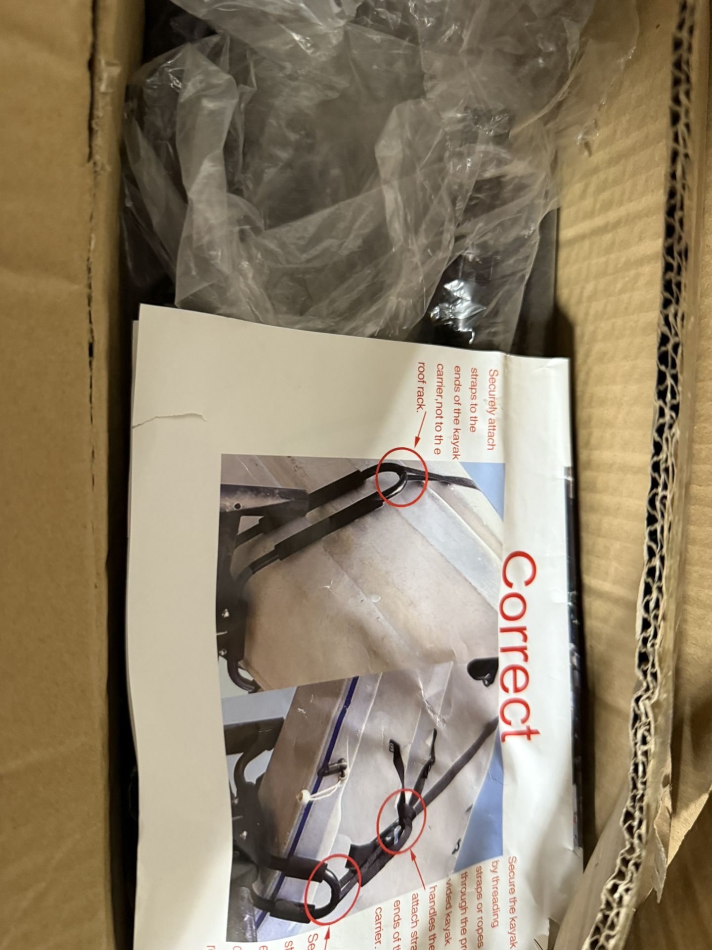 TMS Kayak Roof / Ski Rack - Dual Universal Fit Carriers Include Two Sets of Straps for Cars, Trucks and SUVs - Easy to Mount J-Bar Style Carri