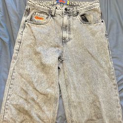 Empyre Grey Washed Baggy Jeans Size 32
