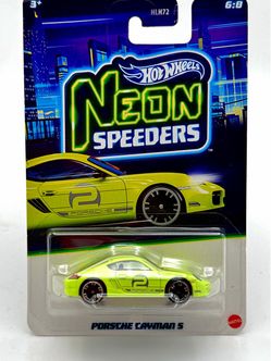 Hot Wheels 1:64 Scale Diecast Model - Porsche Cayman S (Neon Speeders)