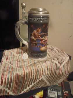 Budweiser Limited Edition Collector Stein Joe Louis Certificate Of Authenticity