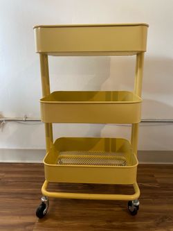 3-tiered rolling storage cart
