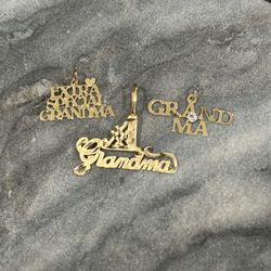 14k Gold Grandma Pendants/charms 