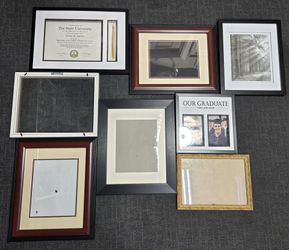 Picture Frames Lot Various Sizes & Styles (Wood, Metal, Decorative)