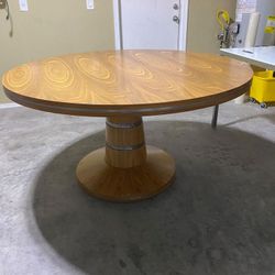 Walnut 56in round dining table