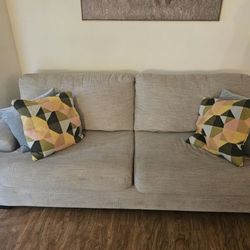 Light gray fabric couch