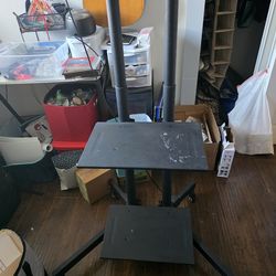 TV ALL METAL Movable Rolling Stand Adjustable Height
