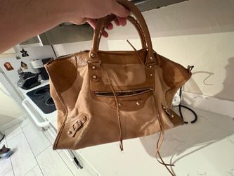 BALENCIAGA-city bag, large size, pony hair