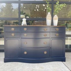 Navy Vintage Dresser Or Buffet  Pending 