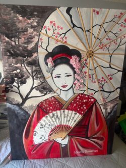 Gorgeous, geisha painting!