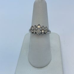 White Gold Ring With Multiple Diamonds