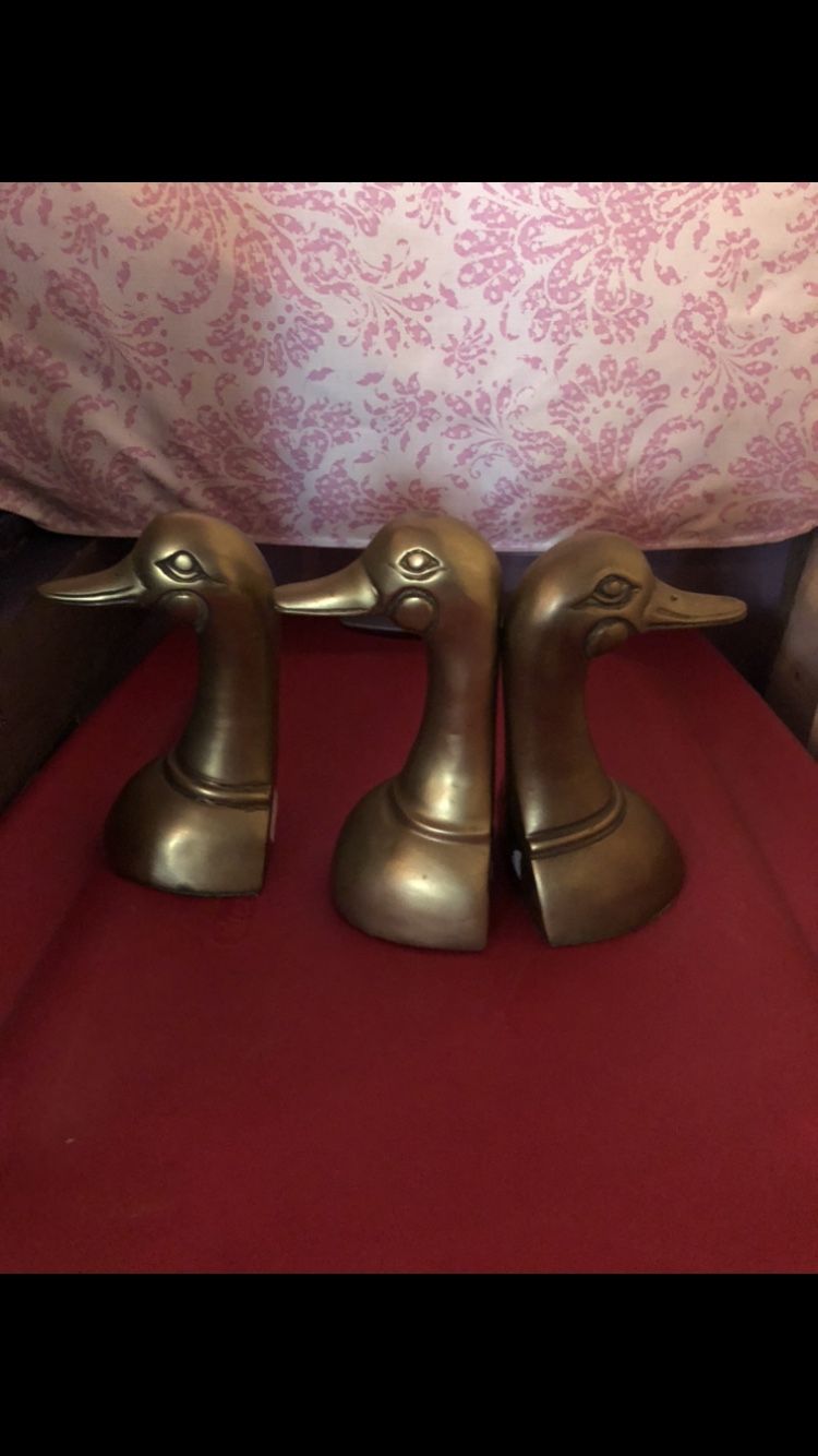 Brass Book Ends 3 Each