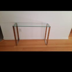 Glass/Chrome Console Table 