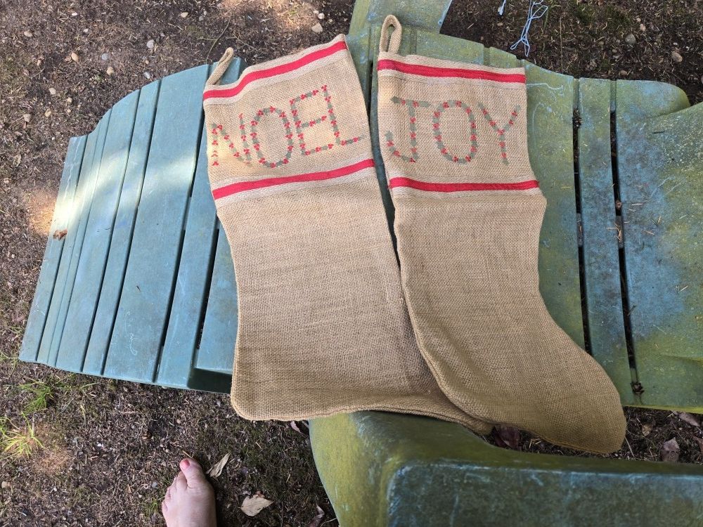 Burlap Christmas Stockings