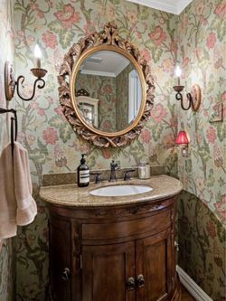 Ornate Gold Oval Wall Mirror – 26" x 28"