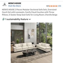 HERA’S  HOUSE Modular sectional sofa set