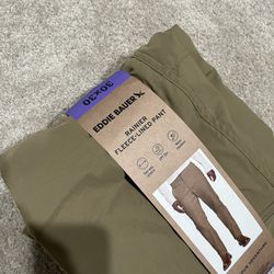 Men’s Eddie Bauer Rainier Fleece-Lined Pant Khaki 30X30